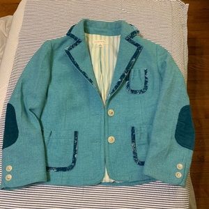 Banana Republic Blazer Wool Blend Light Teal, Sz 8
